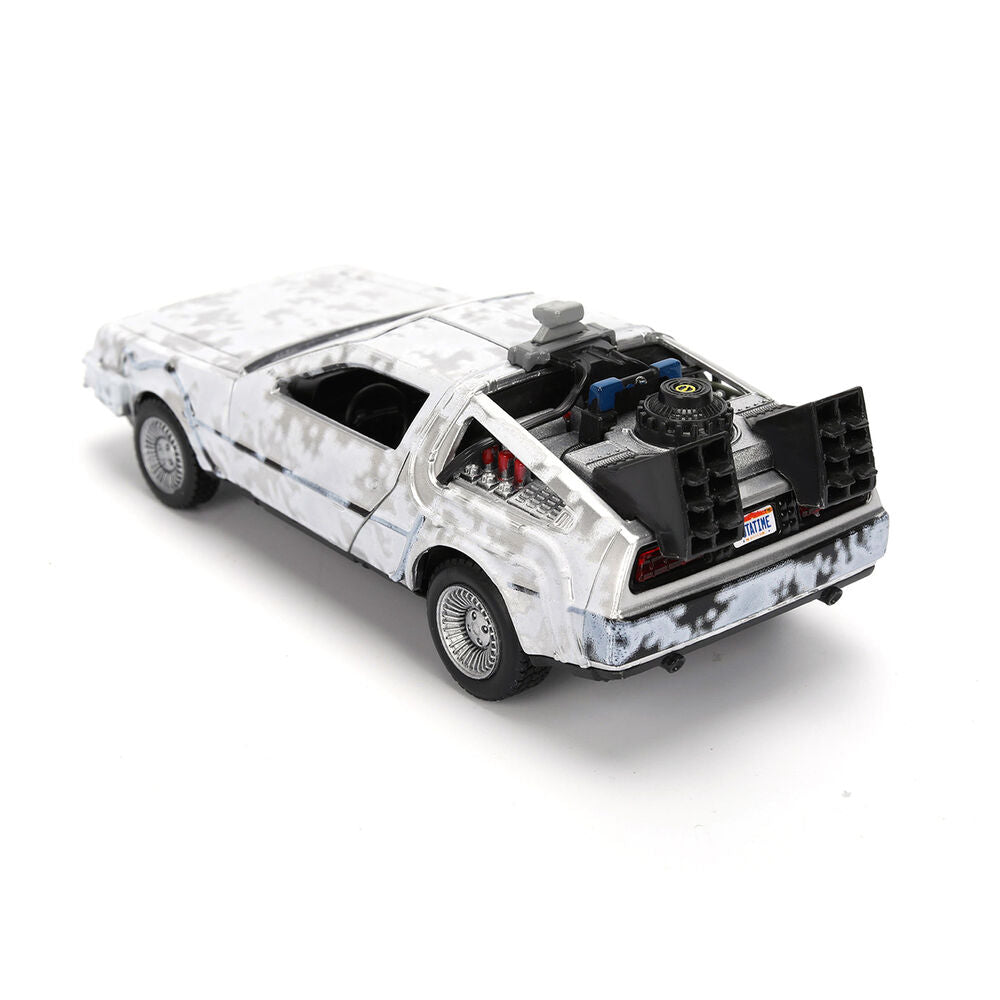 Replica Dlorean Efecto Hielo Time Machine 40th Anniversary Regreso al Futuro JADA TOYS