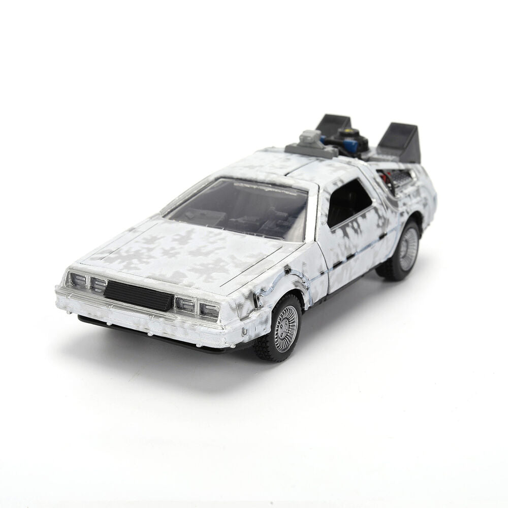 Replica Dlorean Efecto Hielo Time Machine 40th Anniversary Regreso al Futuro JADA TOYS