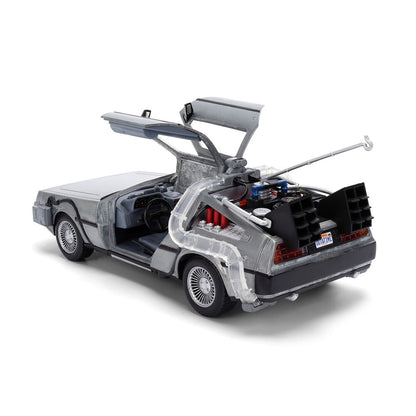Replica DLorean Hollywood Rides Time Machine 40th Anniversary Regreso al Futuro JADA TOYS