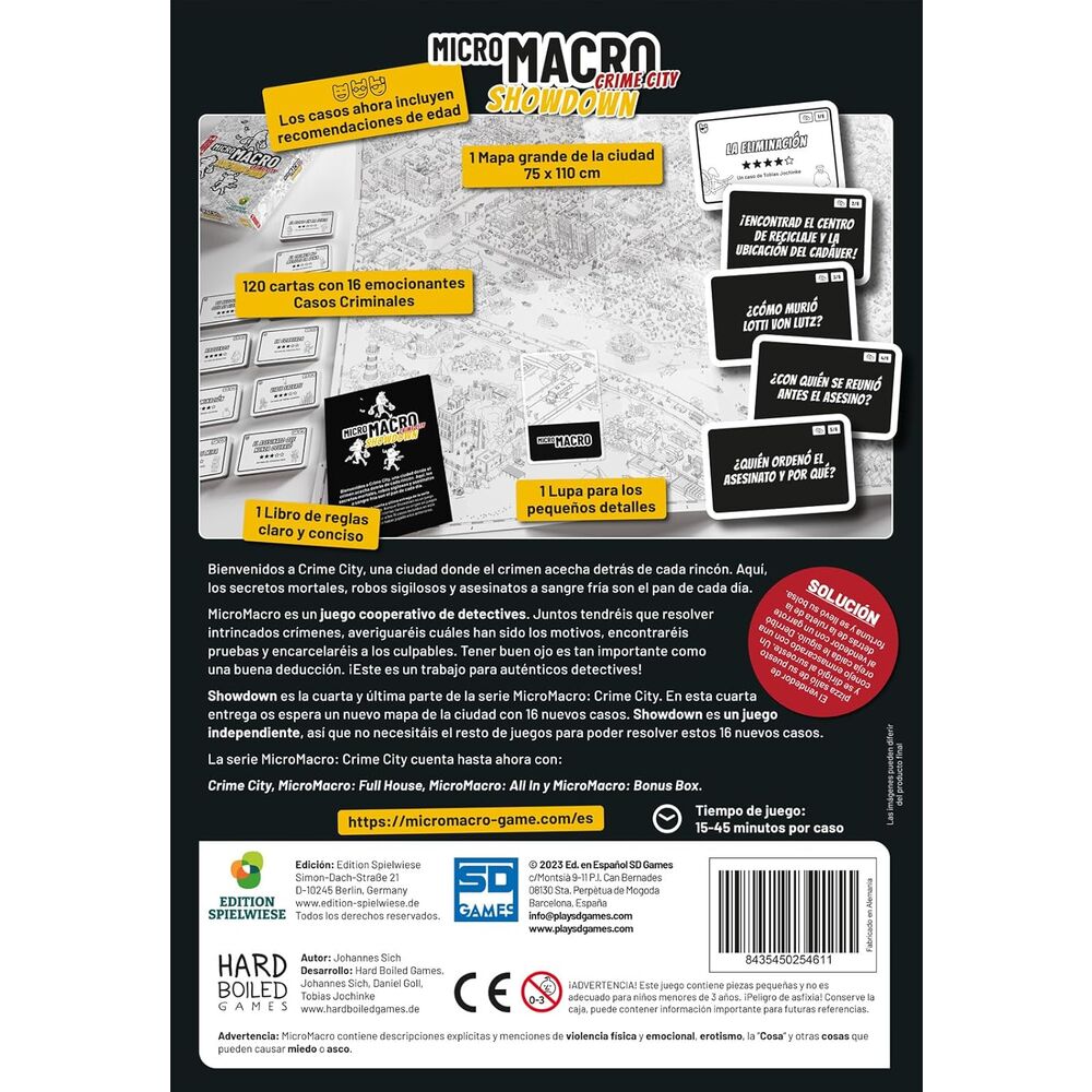 Juego Micro Macro Showdown español SD GAMES