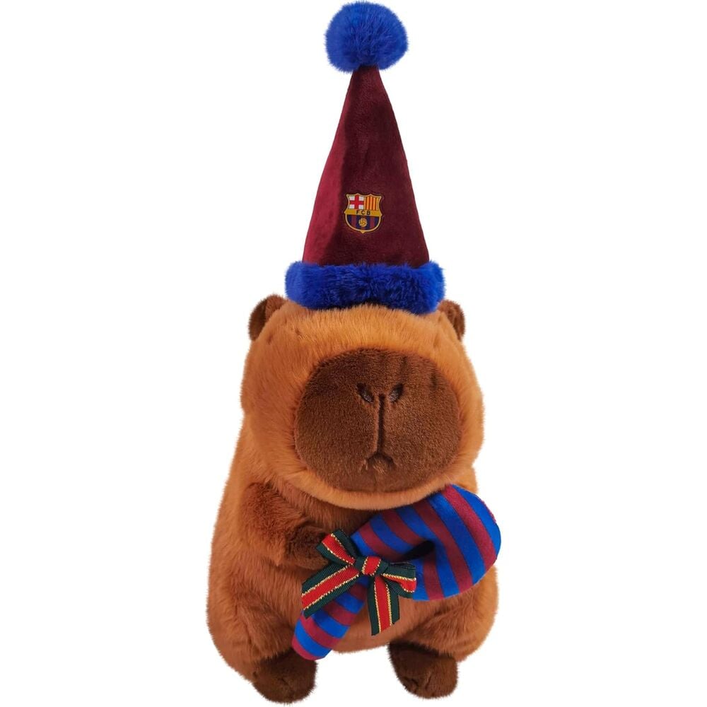 Peluche capibara gorro de papa noel FC Barcelona 35cm CYP BRANDS