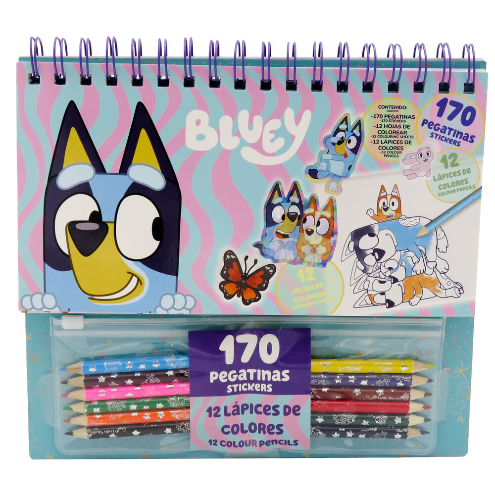 Set coloreable con pegatinas Bluey CYP BRANDS