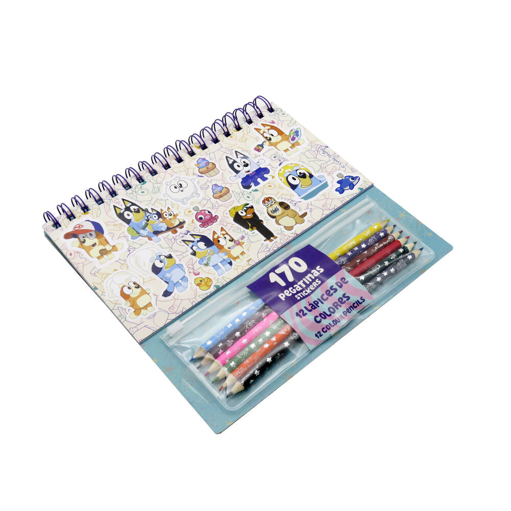 Set coloreable con pegatinas Bluey CYP BRANDS