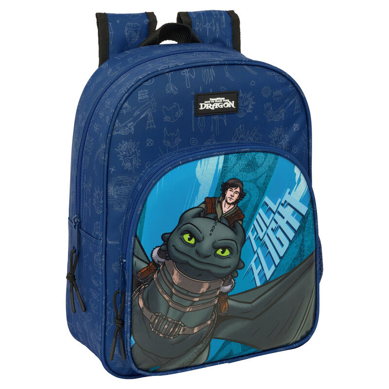 Mochila Como Entrenar a Tu Dragon 34cm adaptable SAFTA