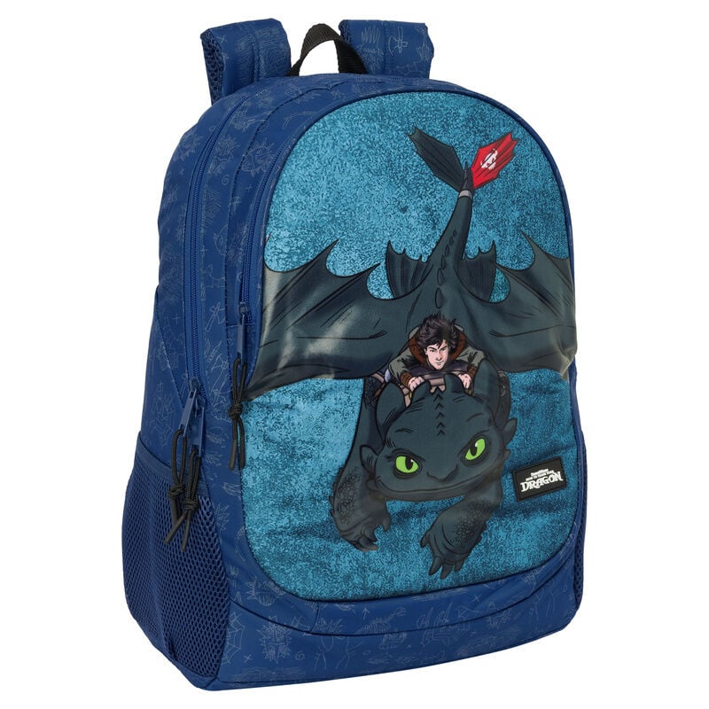 Mochila Como Entrenar a Tu Dragon 44cm adaptable SAFTA