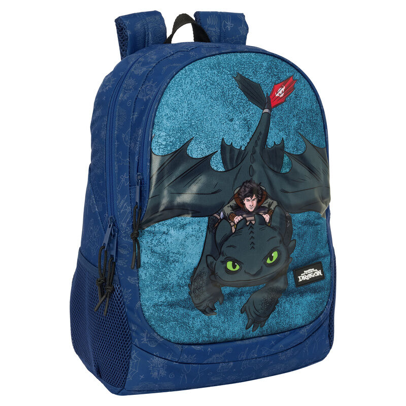 Mochila Como Entrenar a Tu Dragon 44cm adaptable SAFTA