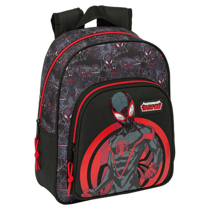 Mochila Miles Morales Spiderman Marvel 33cm adaptable SAFTA
