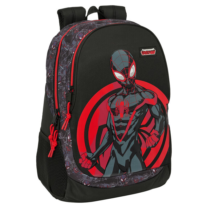Mochila Miles Morales Spiderman Marvel 44cm adaptable SAFTA