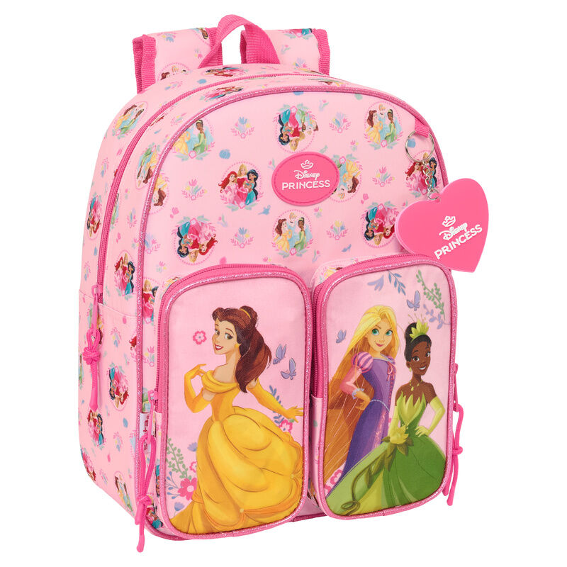 Mochila Princesas Disney 34cm adaptable SAFTA