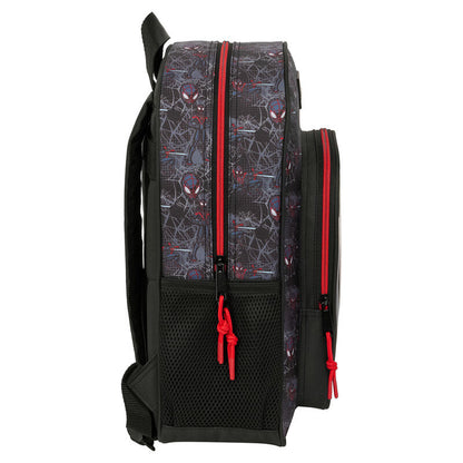 Mochila Miles Morales Spiderman Marvel 38cm adaptable SAFTA