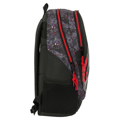 Mochila Miles Morales Spiderman Marvel 44cm adaptable SAFTA