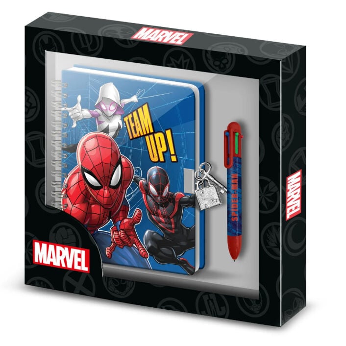 Diario + Boligrafo Spiderrman Marvel KARACTERMANIA