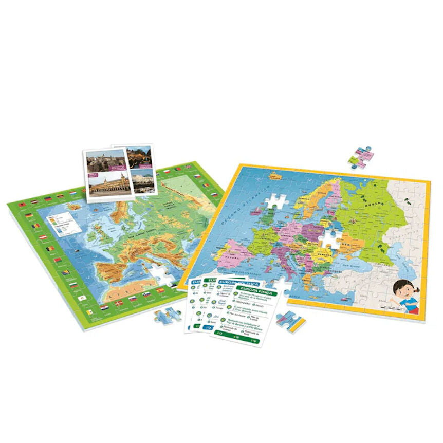 Juego puzzle Mapa Geo descubre Europa CLEMENTONI