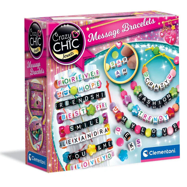 Set Creacion Pulseras con Mensaje Crazy Chic CLEMENTONI