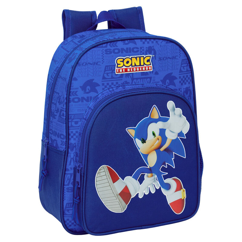 Mochila Sonic the Hedgehog 34cm adaptable SAFTA