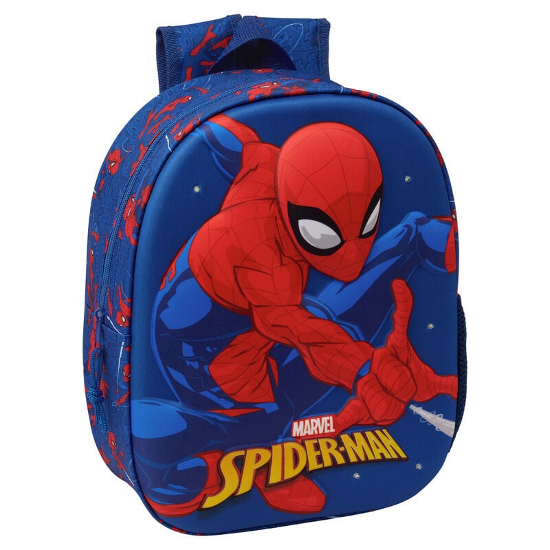 Mochila 3D LED Spiderman Marvel 33cm SAFTA