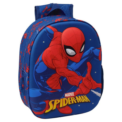Mochila 3D LED Spiderman Marvel 33cm SAFTA