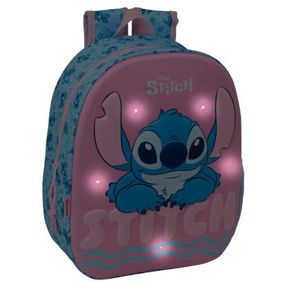Mochila 3D LED Stitch Disney 33cm SAFTA