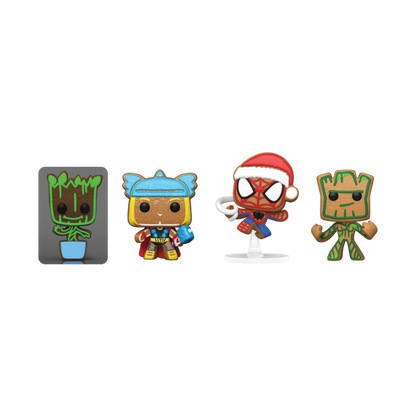 Arbol Navidad con 4 figuras Pocket POP Marvel Tree Holiday Exclusive FUNKO