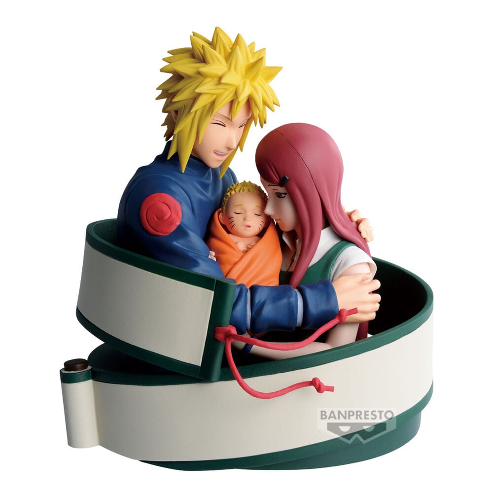 Figura Minato, Naruto & Kushina 13cm BANPRESTO