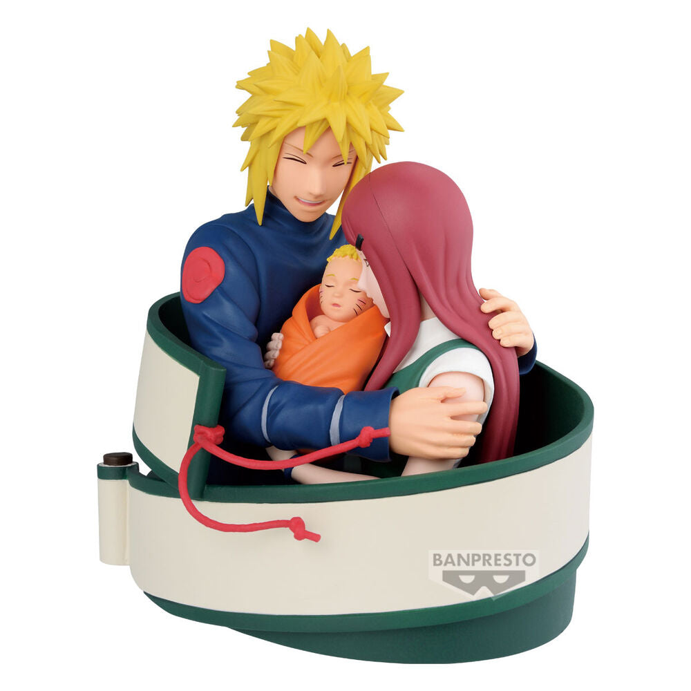 Figura Minato, Naruto & Kushina 13cm BANPRESTO