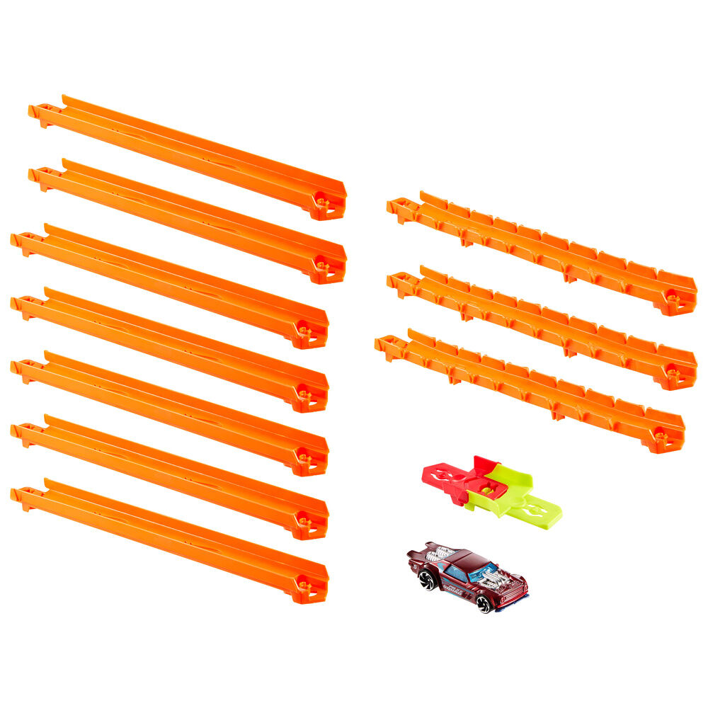 Set Basico Track Builder + Coche Hot Wheels MATTEL