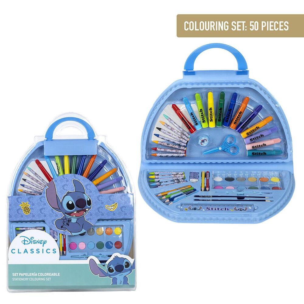 Set Papeleria Stitch Disney 50pzs CERDÁ