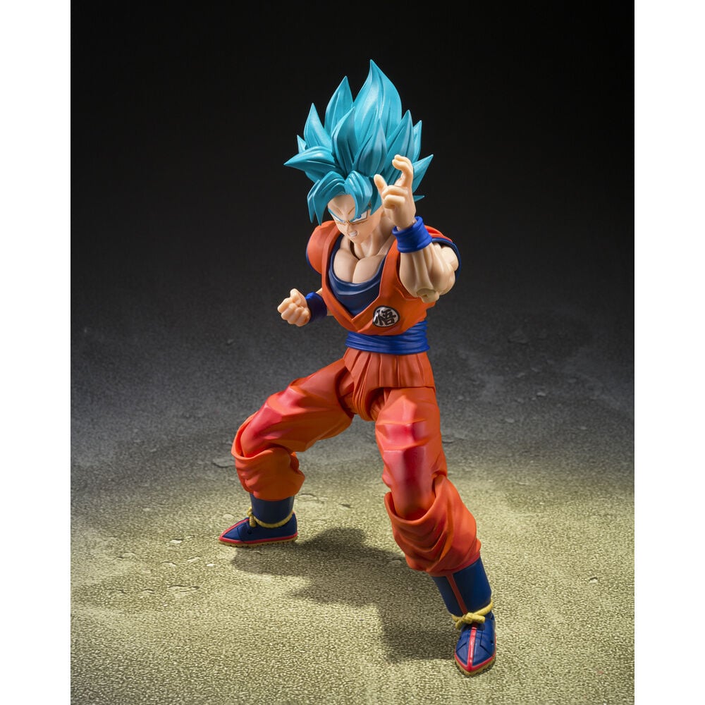 Figura S.H.Figuarts Super Saiyan God Super Saiyan Son Goku Blue Power Transcending Limits Dragon Ball Super 14,5cm TAMASHII NATIONS