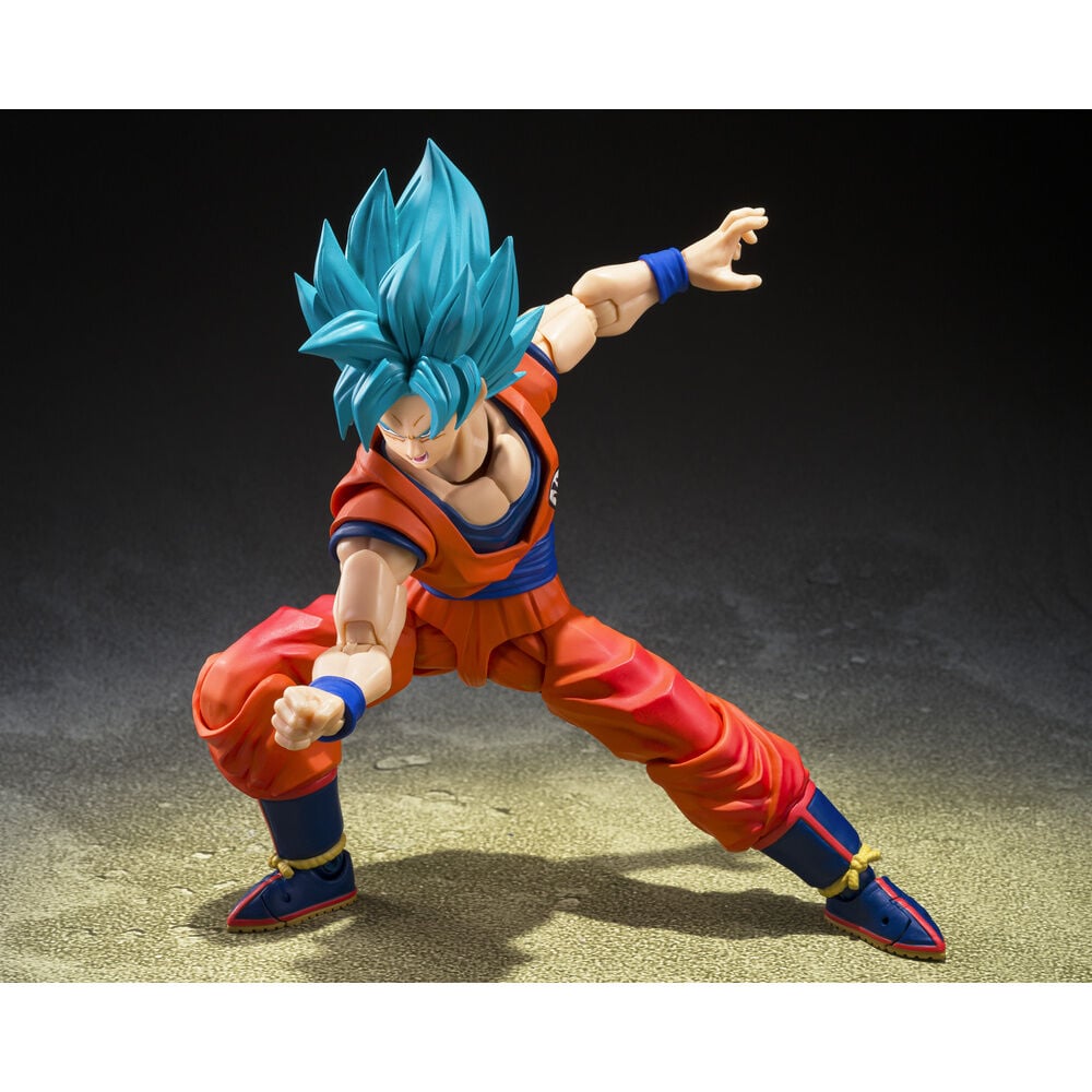 Figura S.H.Figuarts Super Saiyan God Super Saiyan Son Goku Blue Power Transcending Limits Dragon Ball Super 14,5cm TAMASHII NATIONS