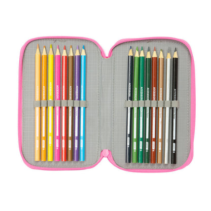 Plumier Confetti La Casa de Muñecas de Gabby triple 37pzs SAFTA