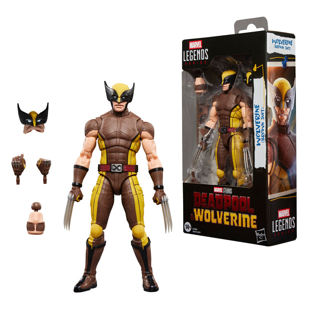 Figura Wolverine Brown Suit Deadpool & Wolverine Marvel Legends Series 15cm HASBRO