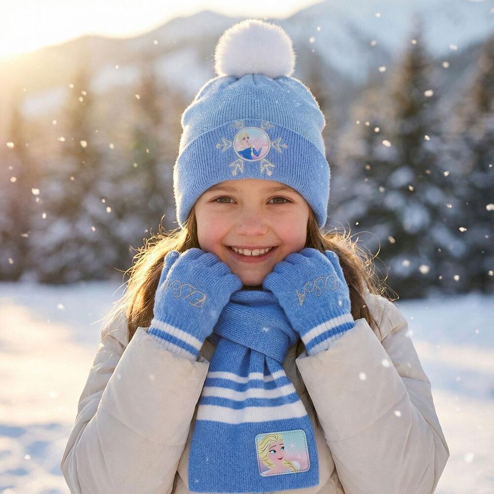 Conjunto gorro guantes bufanda Frozen Disney CERDÁ