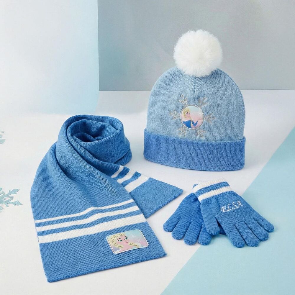 Conjunto gorro guantes bufanda Frozen Disney CERDÁ