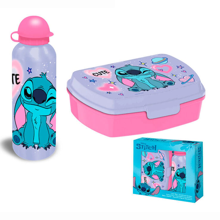 Set cantimplora aluminio + sandwichera Stitch Disney KIDS LICENSING