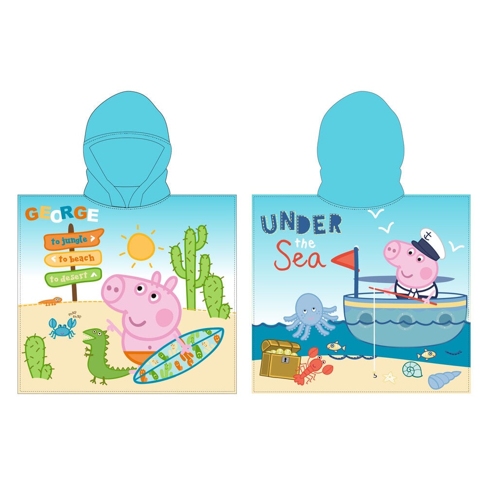 Poncho toalla George Peppa Pig microfibra ASTLEY BAKER DAVIES