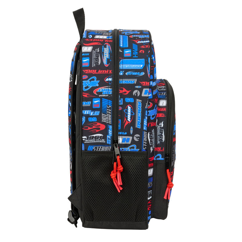 Mochila Hot Wheels 42cm adaptable SAFTA