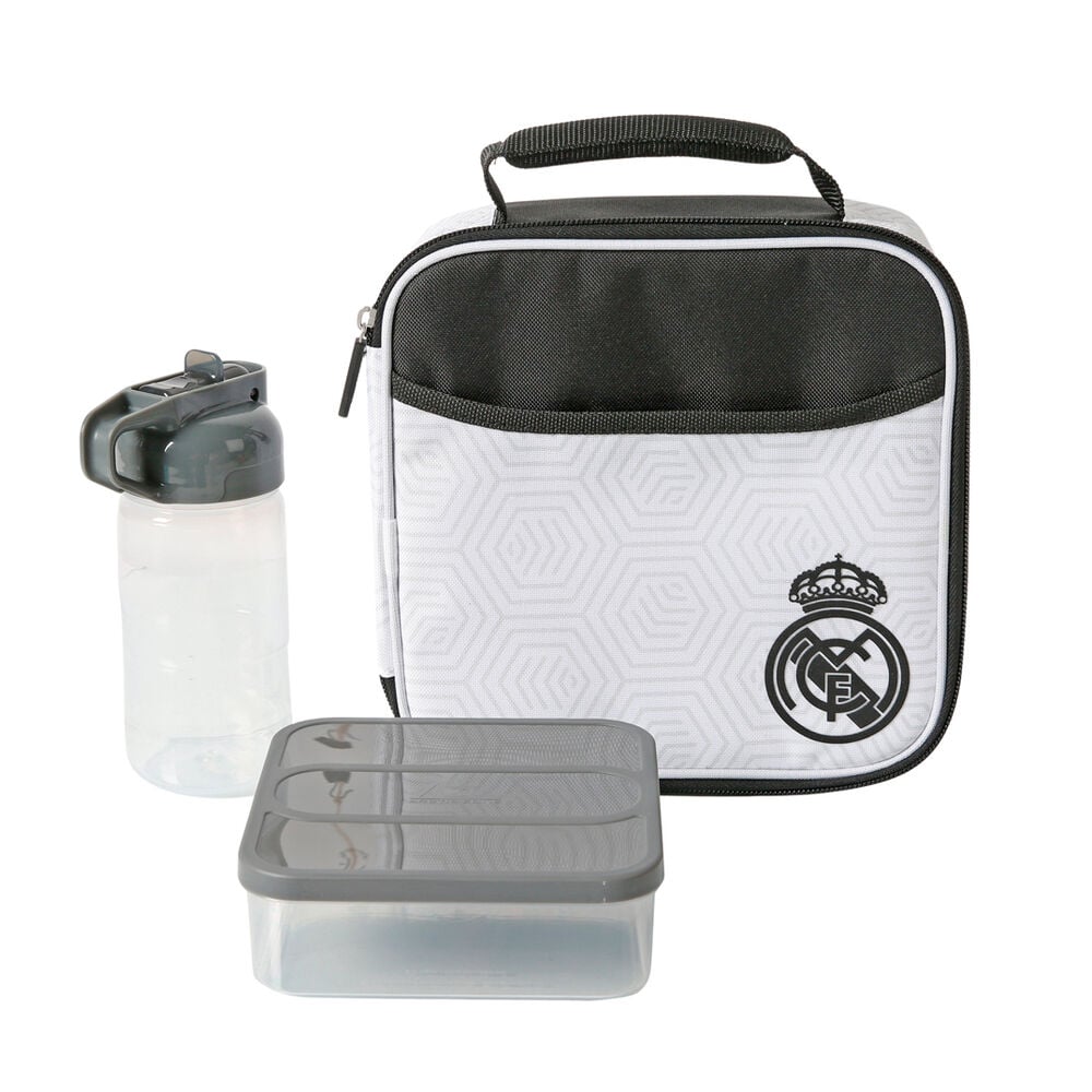 Bolsa porta alimentos termica + tupper + botella Real Madrid SAFTA