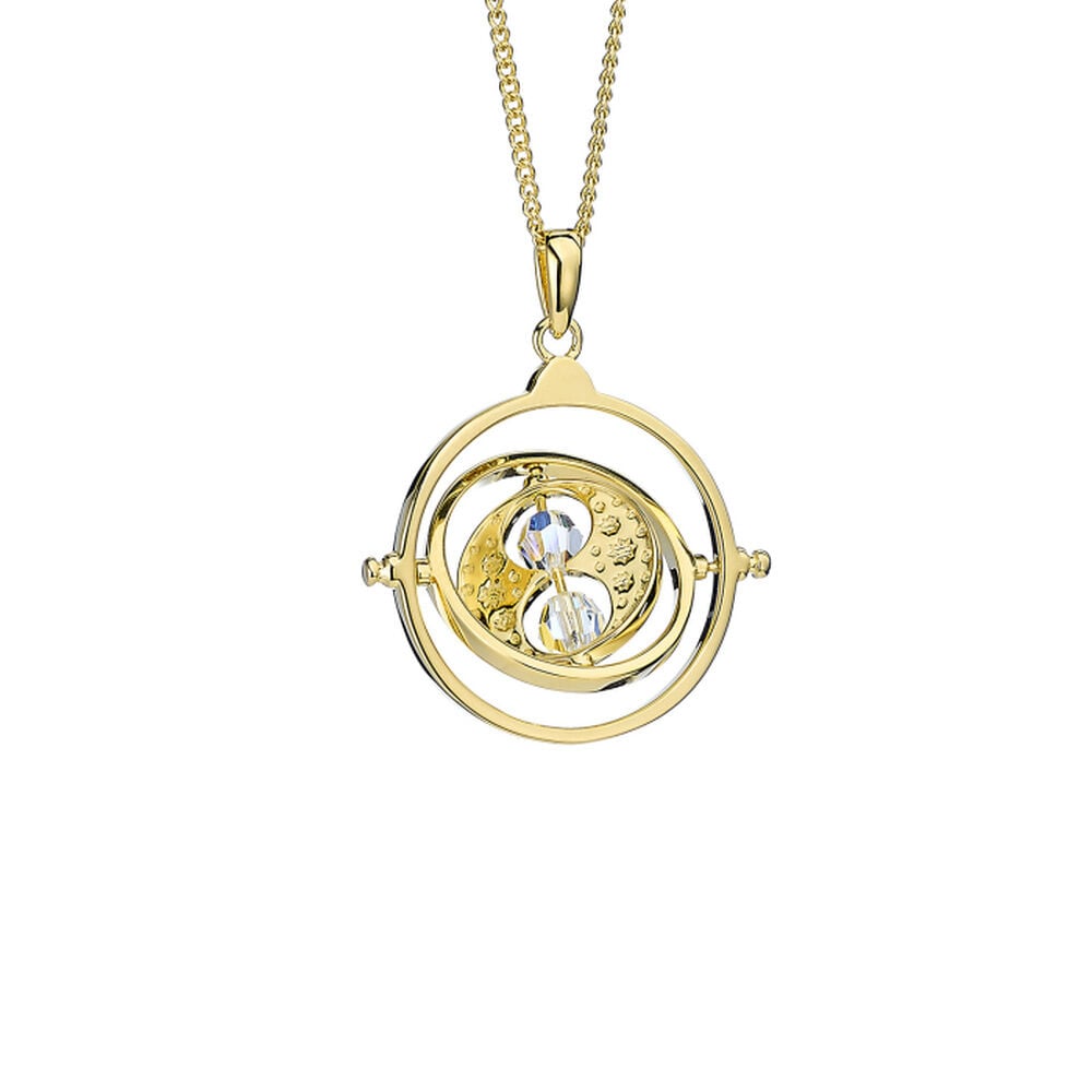 Colgante Giratiempos Harry Potter plata baño oro THE CARAT SHOP