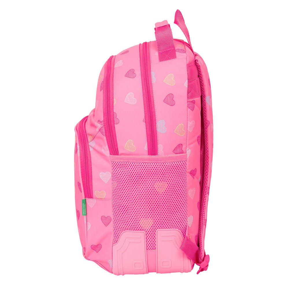 Mochila Heart Benetton 42cm adaptable SAFTA