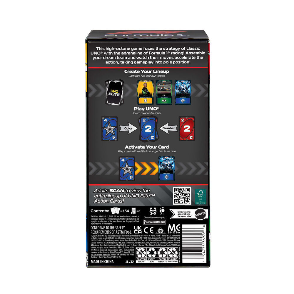 Juego cartas UNO Elite F1 Starter Pack MATTEL