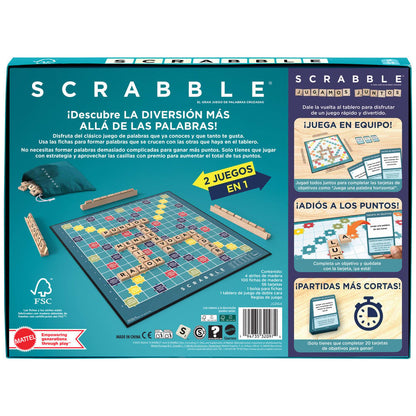 Juego mesa Scrabble Core Wood español MATTEL