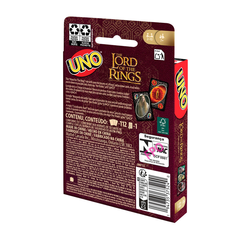 Juego cartas UNO El Señor de los Anillos MATTEL