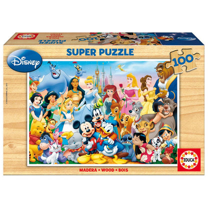 Puzzle El Maravilloso Mundo de Disney madera 100pzs EDUCA BORRAS