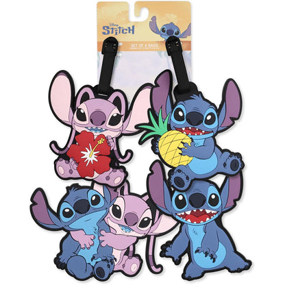 Set 4 Etiquetas de Equipaje Angel & Stitch Disney PEERS HARDY