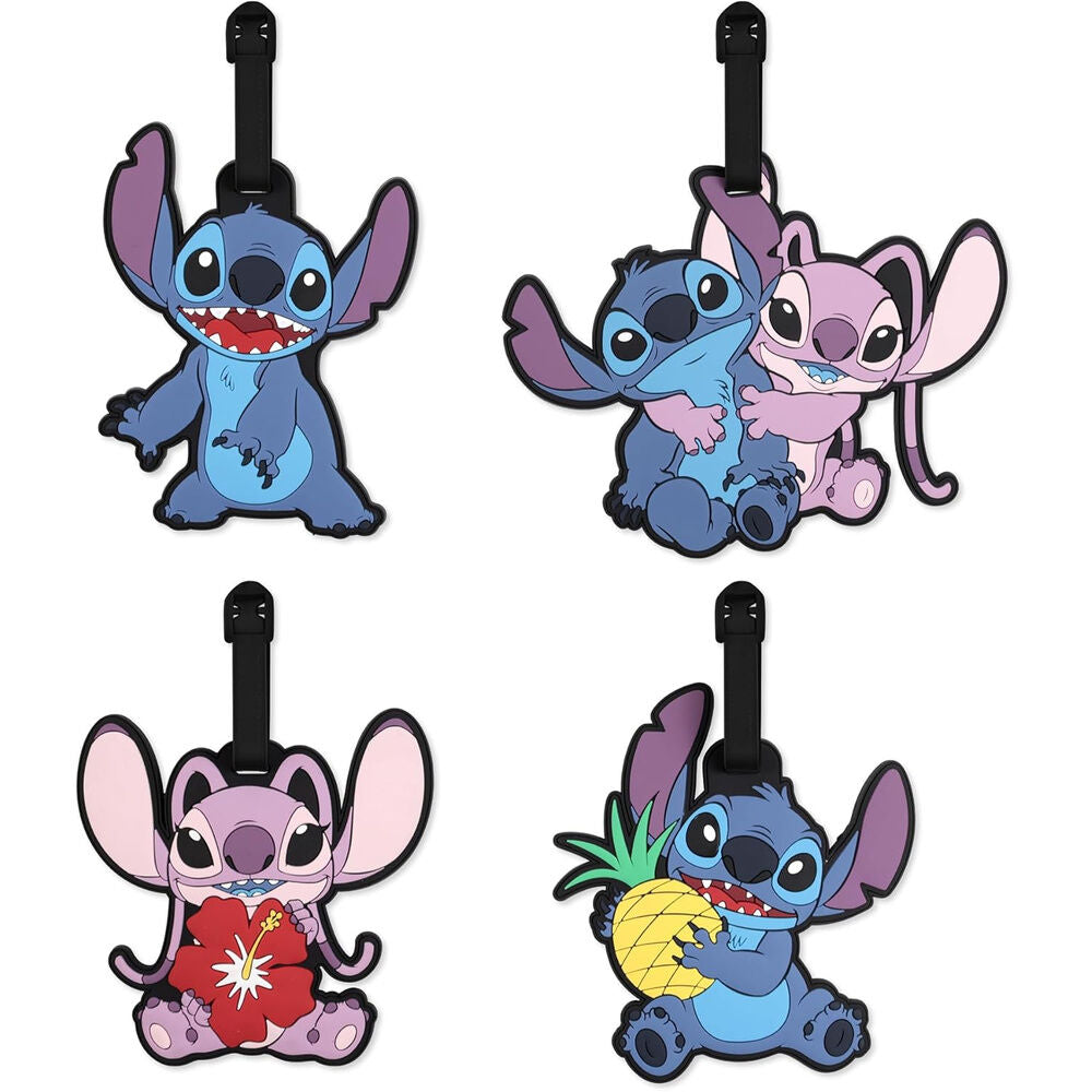 Set 4 Etiquetas de Equipaje Angel & Stitch Disney PEERS HARDY