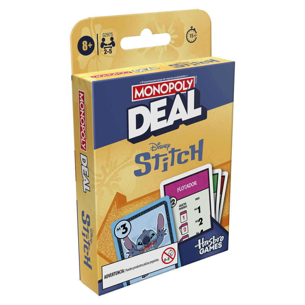 Juego Deal Monopoly Stitch Disney español HASBRO