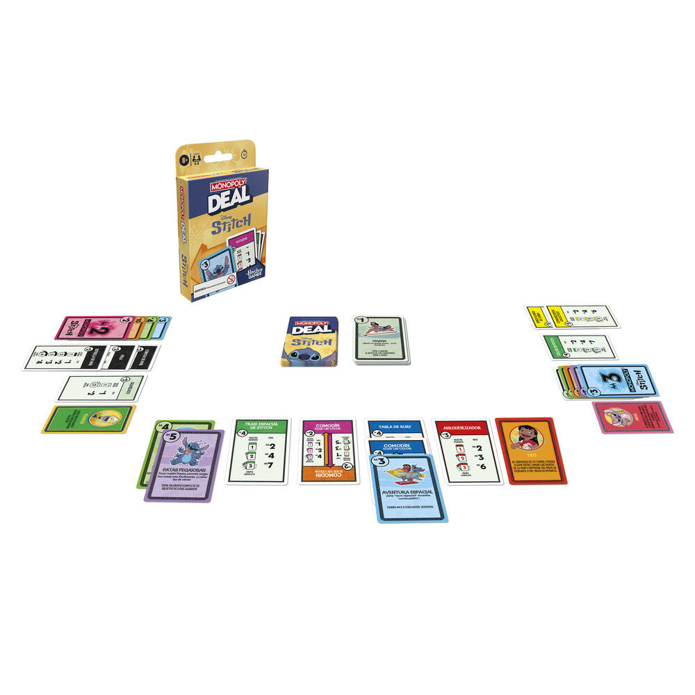 Juego Deal Monopoly Stitch Disney español HASBRO