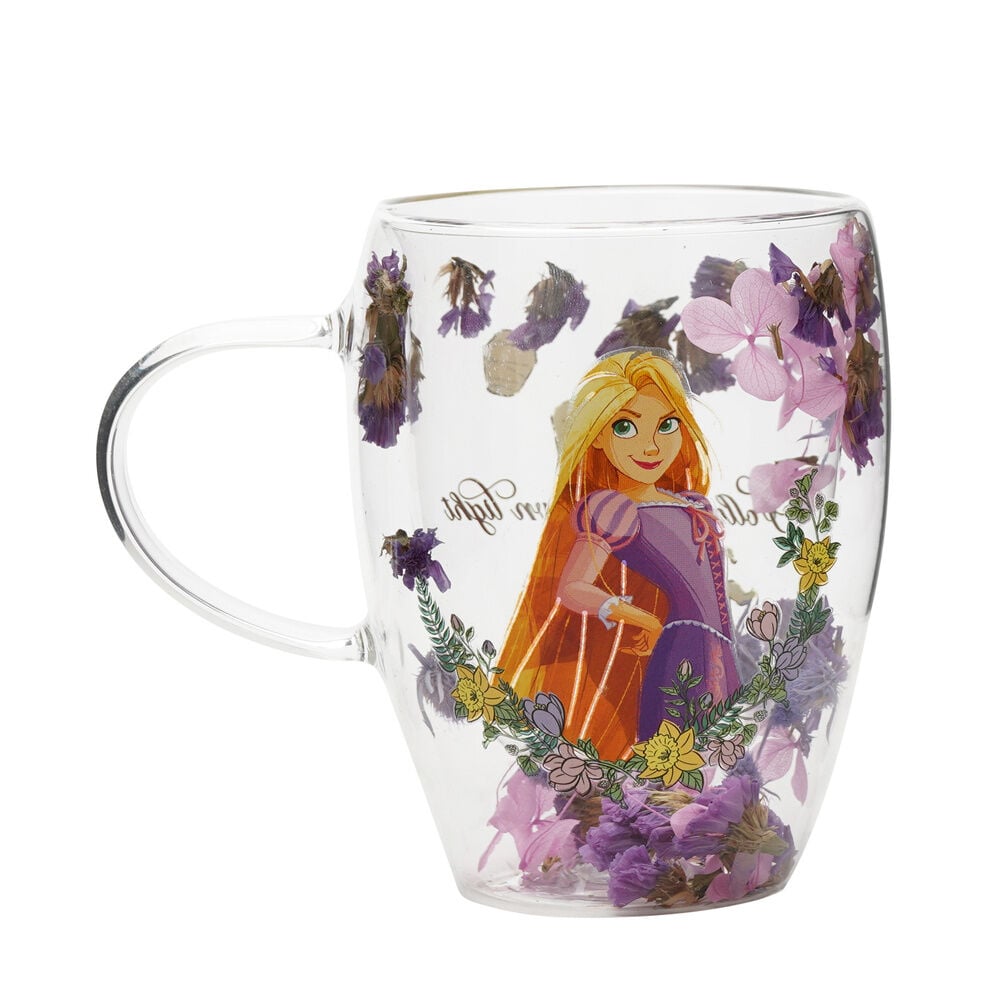 Taza cristal flores secas Rapunzel Princesas Disney WIDDOP & CO
