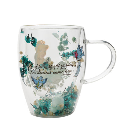 Taza cristal flores secas Cenicienta Princesas Disney WIDDOP & CO