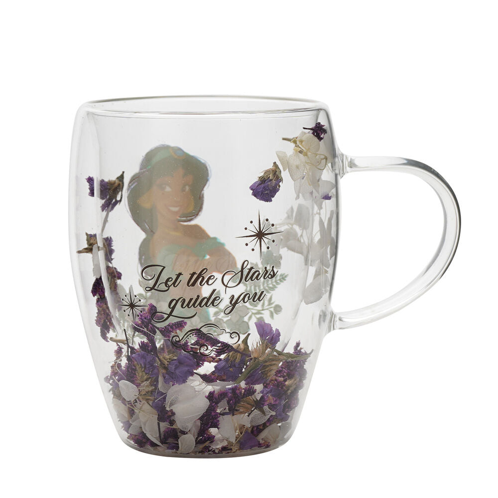 Taza cristal flores secas Jasmine Princesas Disney WIDDOP & CO